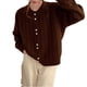 thumbnail image 5 of Suéter de punto con cable retro literario de estilo perezoso de otoño e invierno, cárdigan de punto con botones dorados de estilo suave de estilo coreano de alta gama para mujer, 5 of 5