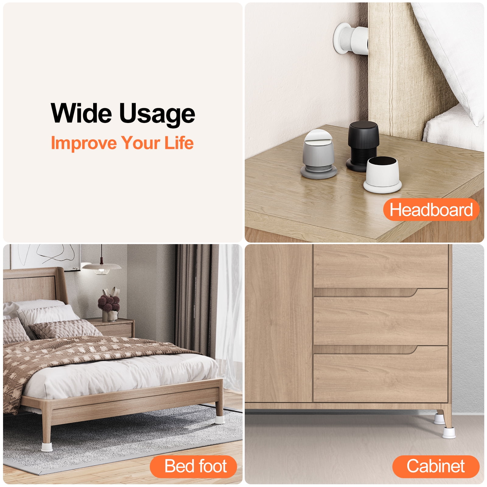 Buy OATSBASF Furniture Risers,2.6Adjustable Bed Riser,Headboard Stopper