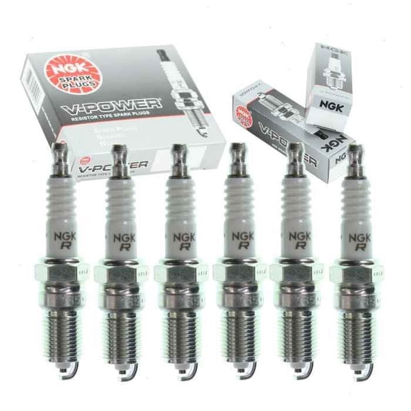 6 pc NGK V-Power Spark Plugs compatible with Ford Escape 3.0L V6 2009-2012