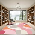 thumbnail image 2 of ODIKA 3'x5' Machine Washable Non-Slip Area Rug, Abstract Dusty Pink High Traffic Rug, Pink, 1058504, 2 of 7