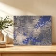thumbnail image 3 of Abstract Blue Grid Canvas Wall Art, Minimalist Gray Pixelated Blocks Geometric Wooden‑Stretched Canvas Print Artwork, Home Wall Decor for Living Room Bedroom Office 14"Lx11"W, 3 of 9