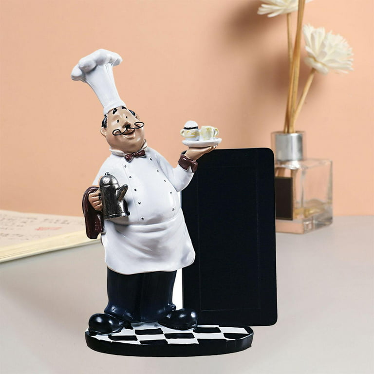 Collectible Board Kitchen Decor Figurine Message Chef for Welcome Decorative