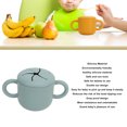 thumbnail image 3 of Taza De Refrigerio De Silicona, Diseño De Doble Oreja, Recipiente Ecológico Para Refrigerio Para Bebé, 350 Ml, Portátil Para Niños Pequeños, 3 of 7