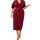 thumbnail image 1 of Vestido Dama Mujer Sexi Elegante C/cinturón Talla Extra Plus DaraBaby  Vest053, 1 of 3