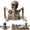 Natural Finish, variant on Skeleton Coming Out of the Ground Groundbreaker Half Body Halloween Decor,Ground Breaker Skeleton Prop, Outdoor Lawn Graveyard Decoration, Haunted-House Accessory