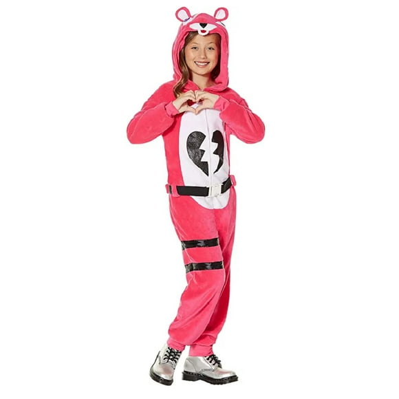 Fortnite Cuddle Team Leader Youth Child Costume Girls Jumpsuit Battle Royale XL