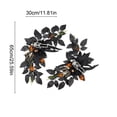 thumbnail image 3 of Gothic 2-Piece 25.59 Inch Dark Red and Black Artificial Rose Flower Swag Set for Halloween Wedding Welcome Sign and Gothic Ceremony Decor, 3 of 7