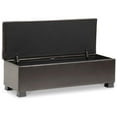 thumbnail image 3 of Baxton Studio Roanoke Contemporary Dark Brown Ottoman, 3 of 5
