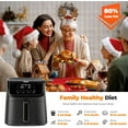 thumbnail image 4 of DEIME Air Fryer 7.2 QT 1700W Oilless Oven Healthy Cooker with 8 Presets, Visible Cooking Window, LCD Touch Screen, Non-Stick Basket (Black), 4 of 5