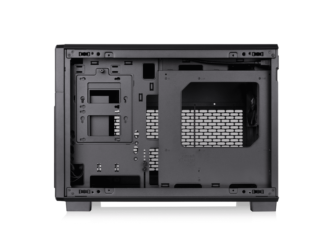Thermaltake TR200 WS; Micro Chassis; Wood Front Trim; mATX/mITX Support; 360mm Radiator Support; 365mm GPU Clearance; 258mm PSU Clearance; 175mm Air Cooler Clearance; 5.25" Bay Support; Black; CA-11L