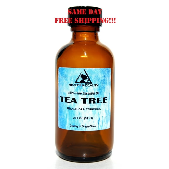 TEA TREE ESSENTIAL OIL AROMATHERAPY NATURAL 100% PURE GLASS BOTTLE 2.0 OZ, 59 ml
