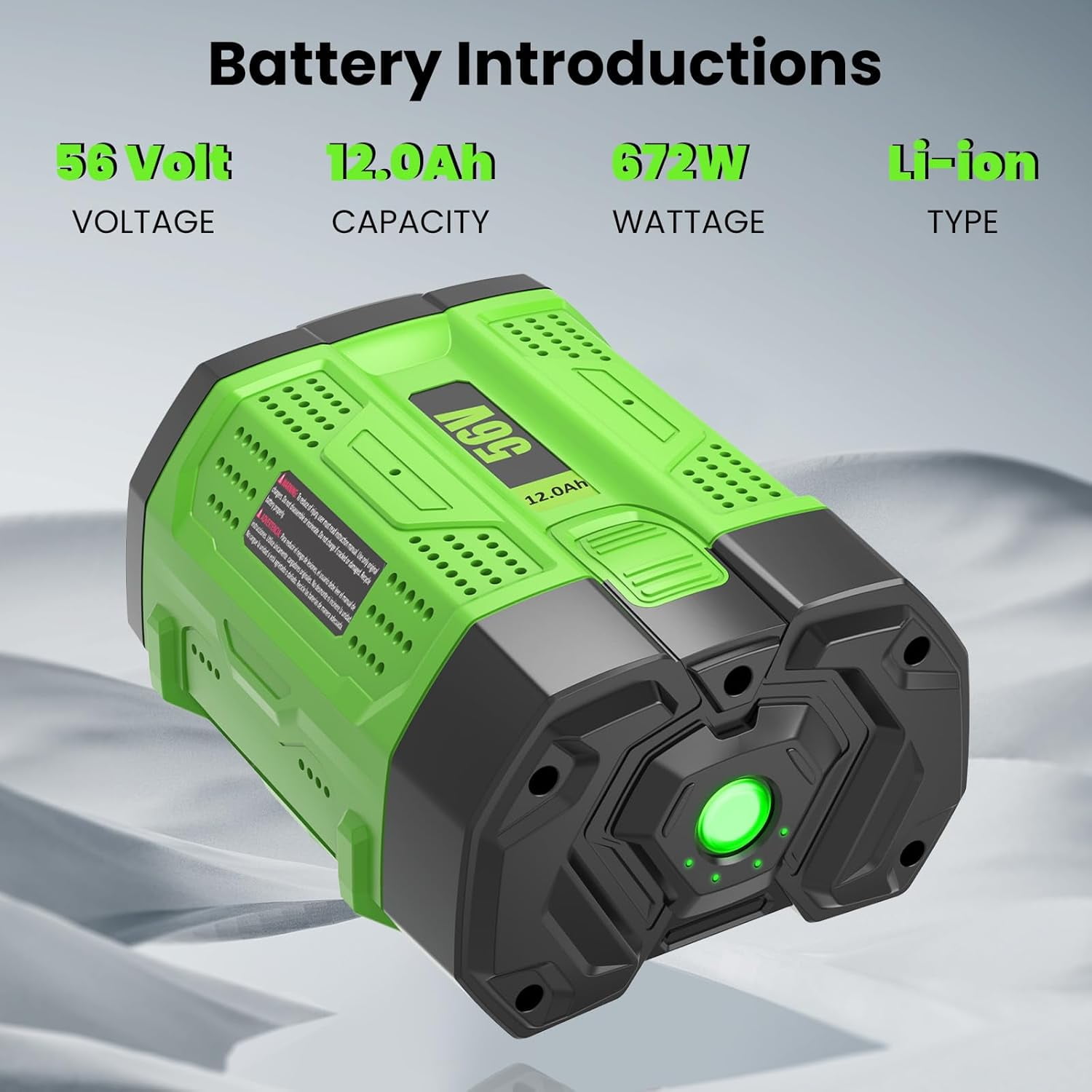 BA2800T 12000mAH Replacement for EGO Battery Compatible with EGO 56V Battery BA2800 BA4200 BA1400T BA1400 Lawn Mower Leaf Blower Chainsaw Tools