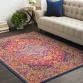 thumbnail image 2 of Hauteloom Inverkeithing Living Room, Bedroom Area Rug - Traditional - Burgundy, Navy, Mustard - 6'7" x 9', 2 of 18