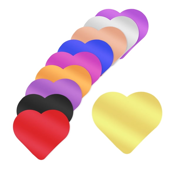 Uxcell 30 Pack Heart Cutouts Paper Bulletin Board Decorations Multi-Color 3.1x3.4"