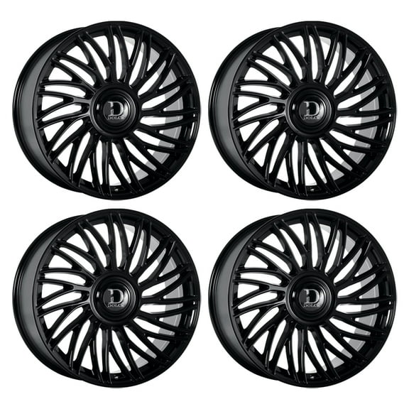 Dolce Luxury Sesto 22X9.5 6X135/139.7  35mm Glossy Black 22" INCH Rim SET OF 4