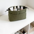 thumbnail image 6 of Canvas Handbag Organizers, Sturdy Insert Organizer Bag, Waterproof and Easy To Clean, for Cosmetics, Toiletries, Stationery Army Green, 6 of 6