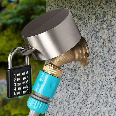 

Faucet Cover outdoor lock system Metal Faucet Cover Password Lock Garden Hose Faucet Antitheft Lock Multifunction Gate Faucet Locking Device Protective Cover Outdoor Faucet Cover Stop