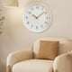 thumbnail image 1 of Reloj de pared de 30 cm, decoración de sala de estar, minimalista, para el hogar, reloj colgante artesanal, decorativo para interiores, oficinas y Blanco, 1 of 8