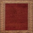 thumbnail image 1 of Ahgly Company Machine Washable Indoor Square Abstract Red Fox Red Area Rugs, 4' Square, 1 of 7