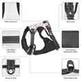 thumbnail image 6 of Haiem Rabbit Eating Pattern No-Pull Dog Harness Reflective Front Clip Vest with Handle,Step-in Air Dog Harness,Adjustable 2 Metal Rings 4 Buckles-X-Large, 6 of 6