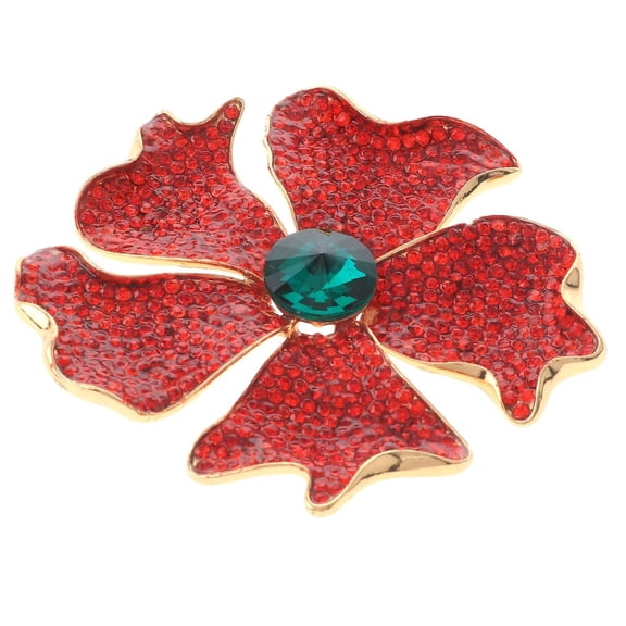 Large Crystal Flower Brooch