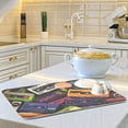 thumbnail image 6 of Yayeee Dish Drying Mat for Kitchen Counter Ultra Absorbent Easy Clean Pad 24x18", Retro Cassette Pattern, 6 of 7