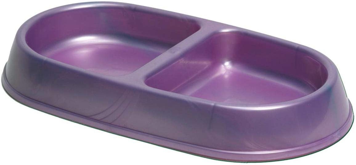 Petmate 23047 Small Lightweight Double Diner Pet Dish ASSORTED COLORS - Walmart.com