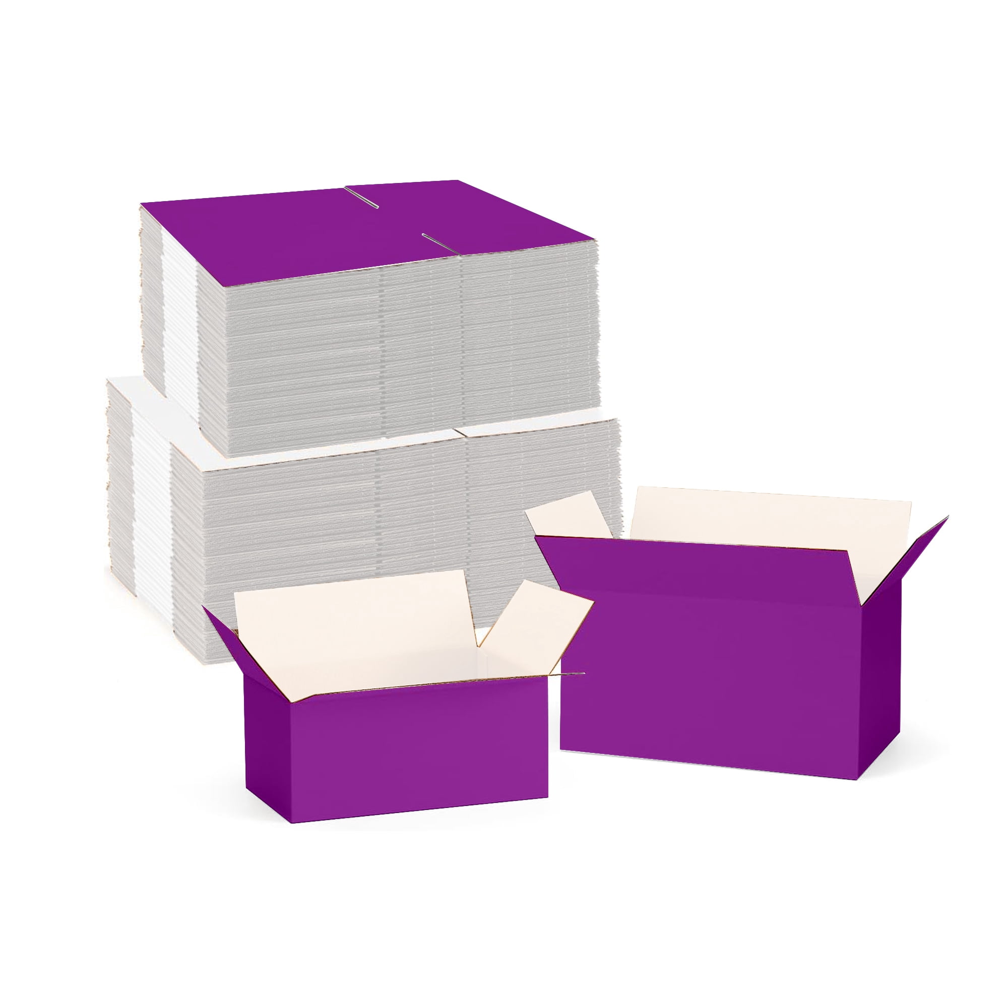 Ucanpack Shipping Boxes 7x7x5" Purple 25 Pcs Pack, Made In USA- Packing Boxes For Moving Large, 1/8 Thick Cardboard Shipping Box, Heavy Duty Storage Carton For Small Business