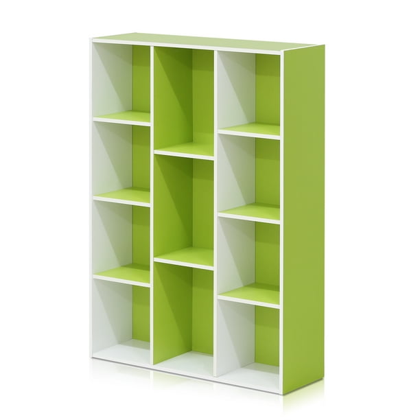 Furinno 11 Cube Reversible Open Shelf, Elements Reversible Bookcase