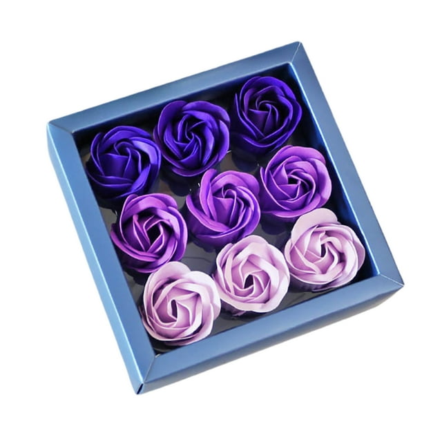 TIELUTT Floral Scented Bath Soap Rose Petals 9PCS Soap Winter Flowers Flowers under $14 Geraniums Flowers Hydrangea Flowers in Vase Wedding Decorations for Reception inside