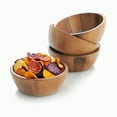 thumbnail image 6 of Woodard & Charles Acacia Wood Individual Serving Bowls For Salads, Fruits, Snacks, Nuts, Candy, 6 1/2" x 2 1/2", Set of 4, 6 of 10