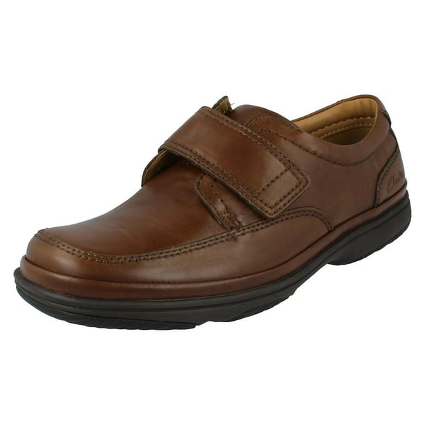 Mens Clarks Extra Wide Fitting Riptape Strap Shoes Swift Turn