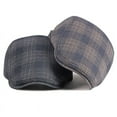 thumbnail image 4 of SikaFu Men Berets Autumn Winter Cap Hat Male Adjustable Ivy Newsboy Flat Cap Men Vintage Wool Beret Hat Men Gastby Beret Cap, 4 of 6
