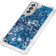 thumbnail image 6 of Compatible with Samsung Galaxy S21 FE Case Glitter Luxury Cute Love Liquid Quicksand Clear TPU Girls Women Stylish Bumper Shockproof Protective Case for Samsung Galaxy S21 FE 5G Blue YB, 6 of 12