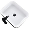 thumbnail image 6 of ELECWISH Bathroom Sink and Faucet Combo Artistic Porcelain Ceramic Vessel Sink Basin Washing Bowl Set, Cabinet Countertop Sink with Chorme Faucet Pop-up Drain and Water Pipe Lavatory, 6 of 8