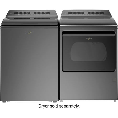 Whirlpool - 4.8 Cu. Ft. Smart Top Load Washer with Load & Go Dispenser - Chrome Shadow