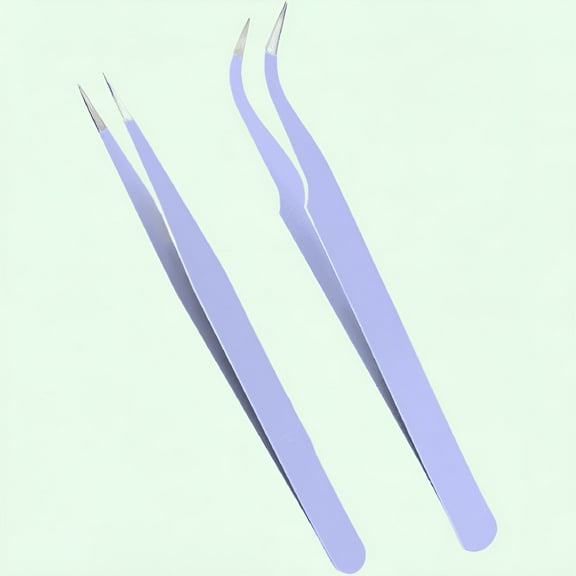 FACEGA Purple Tweezers for Women and Men, Precision Needle Nose, Splinter Ticks, Facial, Brow and Ingrown Hair Removal