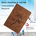 thumbnail image 6 of Allytechgroup for iPad 10th Generation Case 10.9 inch 2022 with Stand/Pencil Stylus Holder/Card Pockets/Magnetic Closure Smart Embossed Palm Tree PU Leather Folio Wallet Cover, [Auto Wake/Sleep],Brown, 6 of 9