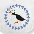 thumbnail image 4 of Inktastic Puffin Bird Wreath Boys or Girls Baby Bib, 4 of 4