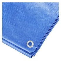 25x25 Blue Tarp - Heavy Duty Waterproof Cover for Boat, Car, ATV - All Purpose Weather Protection - ATE Tools 24.6' x 24.6'
