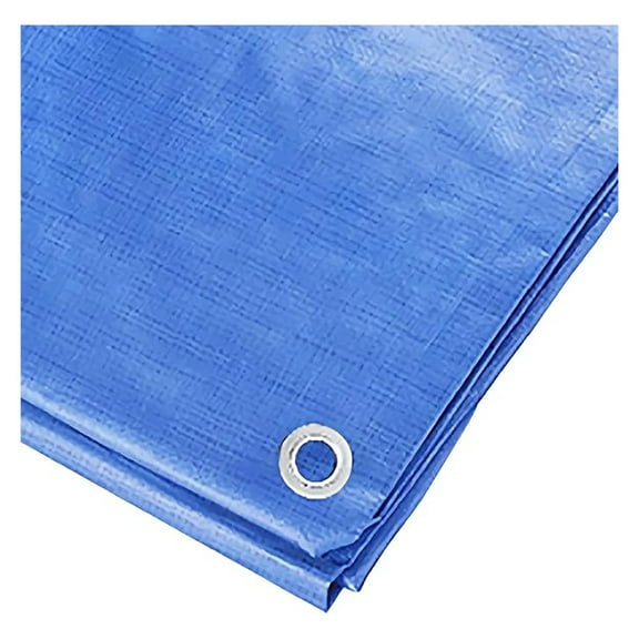 25x25 Blue Tarp - Heavy Duty Waterproof Cover for Boat, Car, ATV - All Purpose Weather Protection - ATE Tools 24.6' x 24.6'