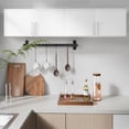 thumbnail image 1 of Mueble Superior de Cocina, Repisa Flotante Alacena Gabinete 4 Puertas Cocina Baño 133 * 33 * 30cm（Blanco）, 1 of 6