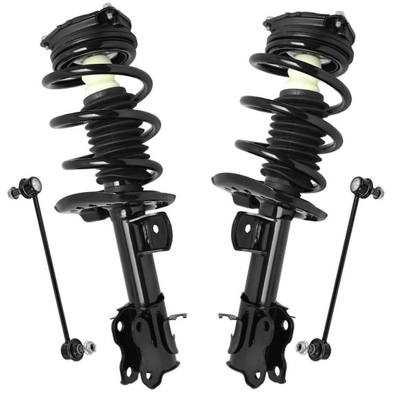 Detroit Axle - 4pc Front Struts Suspension Kit for 2015-2018 Chevrolet City Express 2013-2019 Nissan NV200, 2 Ready Struts with Coil Spring 2 Sway Bar End Links 2016 2017 Replacement