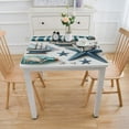 thumbnail image 3 of HAOXIT , Table Cloth, Table Covers, , Beach Themed Table Cover for Outdoor Dining Table Parties White, 3 of 7