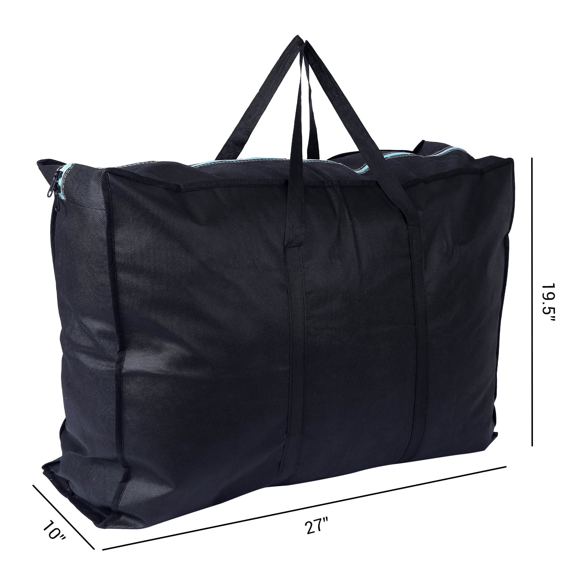 Unique Bargains 1 Pack Clothes Storage Foldable Storage Bags Black 27*20*10in