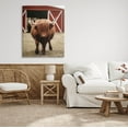 thumbnail image 2 of Stupell Industries Trotting Highland Cattle Bold Red Barn Photograph Gallery Wrapped Canvas Print Wall Art, Design by Dakota Diener, 2 of 7