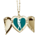 thumbnail image 1 of Silueta chica hermosa mujer Collar colgante en forma de melocotón con alas Unbranded M, 1 of 3