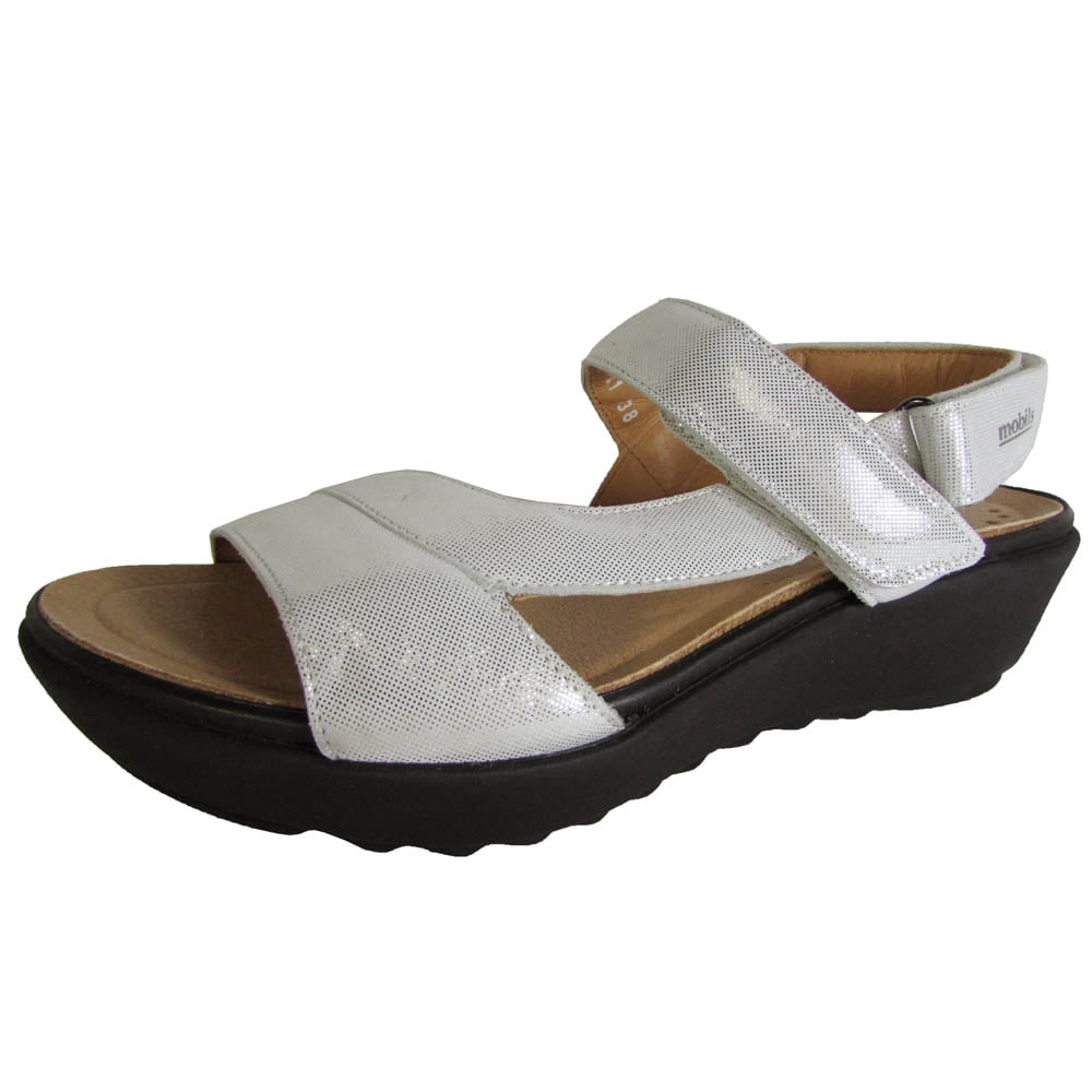 Mobils Ergonomic Womens Franca Wedge Sandal Shoe, White Liz, US 10 -  Walmart.com