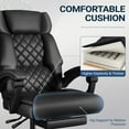 thumbnail image 2 of Homall Massage Office Chair with Heat and 6 Vibration Points,High Back Executive Ergonomic Computer Desk Chair with Reclining Backrest and Footrest,PU Leather,Black, 2 of 7
