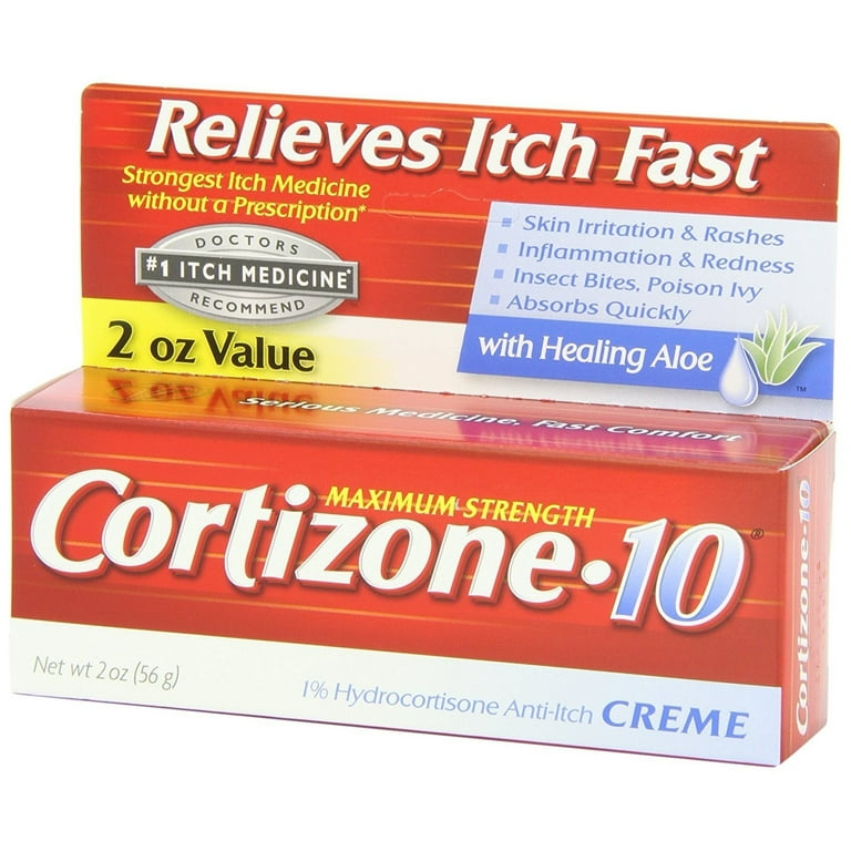 Cortizone-10 Max Strength Relief Cream with Aloe, 2 oz - Walmart.com